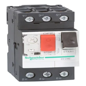 Силовой автомат для защиты двигателя Schneider Electric TeSys GV2 1.6А 3P, термомагнитный расцепитель (ШНАЙДЕР) Силовой автомат для защиты двигателя Schneider Electric TeSys GV2 1.6А 3P, термомагнитный расцепитель (ШНАЙДЕР)
