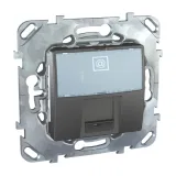 Schneider Electric MGU5.425.12ZD Розетка компьютерная 1xRJ45, Cat.6, графит