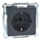 Розетка Schneider Electric MERTEN SYSTEM M, скрытый монтаж, с заземлением, антрацит, MTN2401-0414