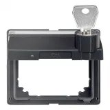 Schneider Electric MERTEN AQUADESIGN (System M) крышка для розетки IP44 с заземлением, с крышкой, антрацит MTN516314