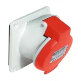 Schneider Electric PratiKa PKF32F435 - панельная угловая розетка 32 А, 3P+N+PE, IP44