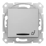 Schneider Electric SDN1600460 кнопка 1-клавишная, с подсветкой, скрытый монтаж, алюминий