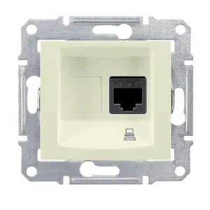 Розетка компьютерная RJ45 Cat.5 Schneider Electric SEDNA, бежевый (ШНАЙДЕР) Розетка компьютерная RJ45 Cat.5 Schneider Electric SEDNA, бежевый (ШНАЙДЕР)