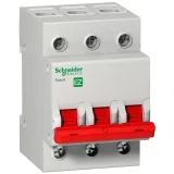 Schneider Electric Easy9 EZ9S16391, рубильник модульный, выключатель-разъединитель, 3 полюса, 100 A, ширина 3 DIN-модуля