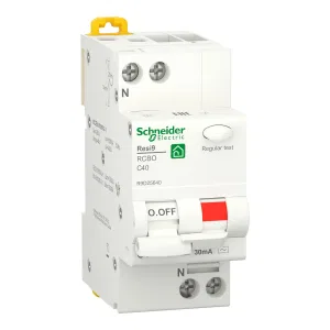 Schneider Electric R9D25640 Автоматический выключатель дифференциального тока Resi9 40 A, 30 mA, тип AC (ШНАЙДЕР) Schneider Electric R9D25640 Автоматический выключатель дифференциального тока Resi9 40 A, 30 mA, тип AC (ШНАЙДЕР)